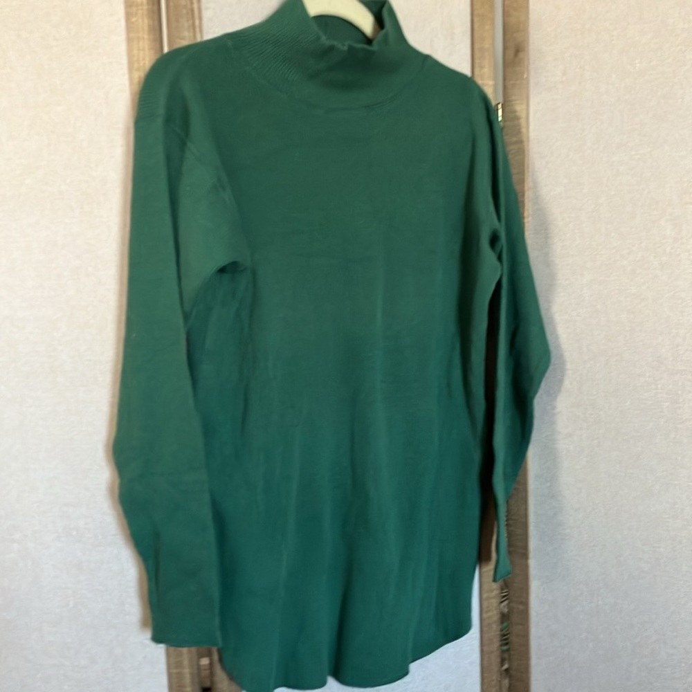 FINAL MARKDOWN Pierre Cardin Green Ribbed pullover medium
